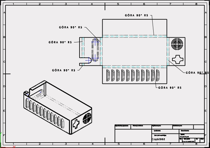 Arkusze blach w ZW3D CAD/CAM funkcja rozłożenia