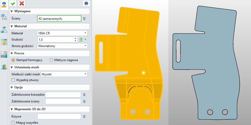 Plastyczne rozłożenie w ZW3D CAD/CAM