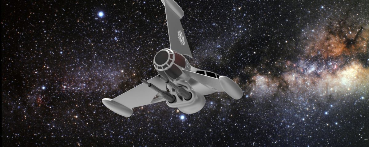 Statek kosmiczny w kosmosie - model 3D w ZW3D CAD/CAM
