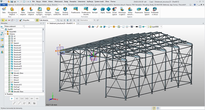 Konstrukcje spawane w ZW3D CAD/CAM