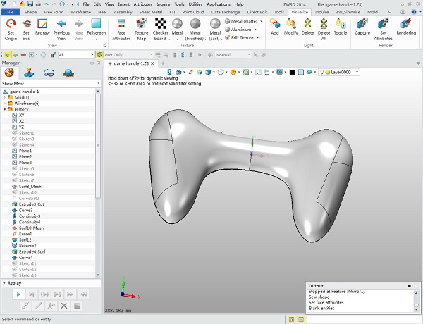 Odbicie lustrzane modelu 3D w ZW3D CAD/CAM