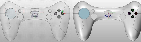 Modelowanie 3D przycisków do gamepada