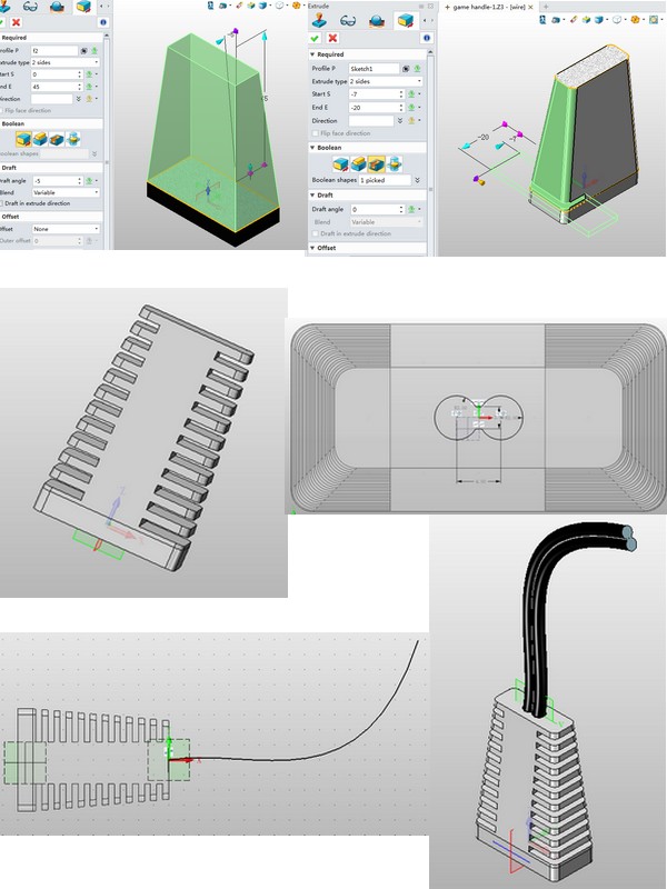 Modelowanie 3D przewodu do gamepada w ZW3D CAD/CAM