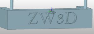 Tekst gotowego szkicu na modelu 3D w ZW3D CAD/CAM
