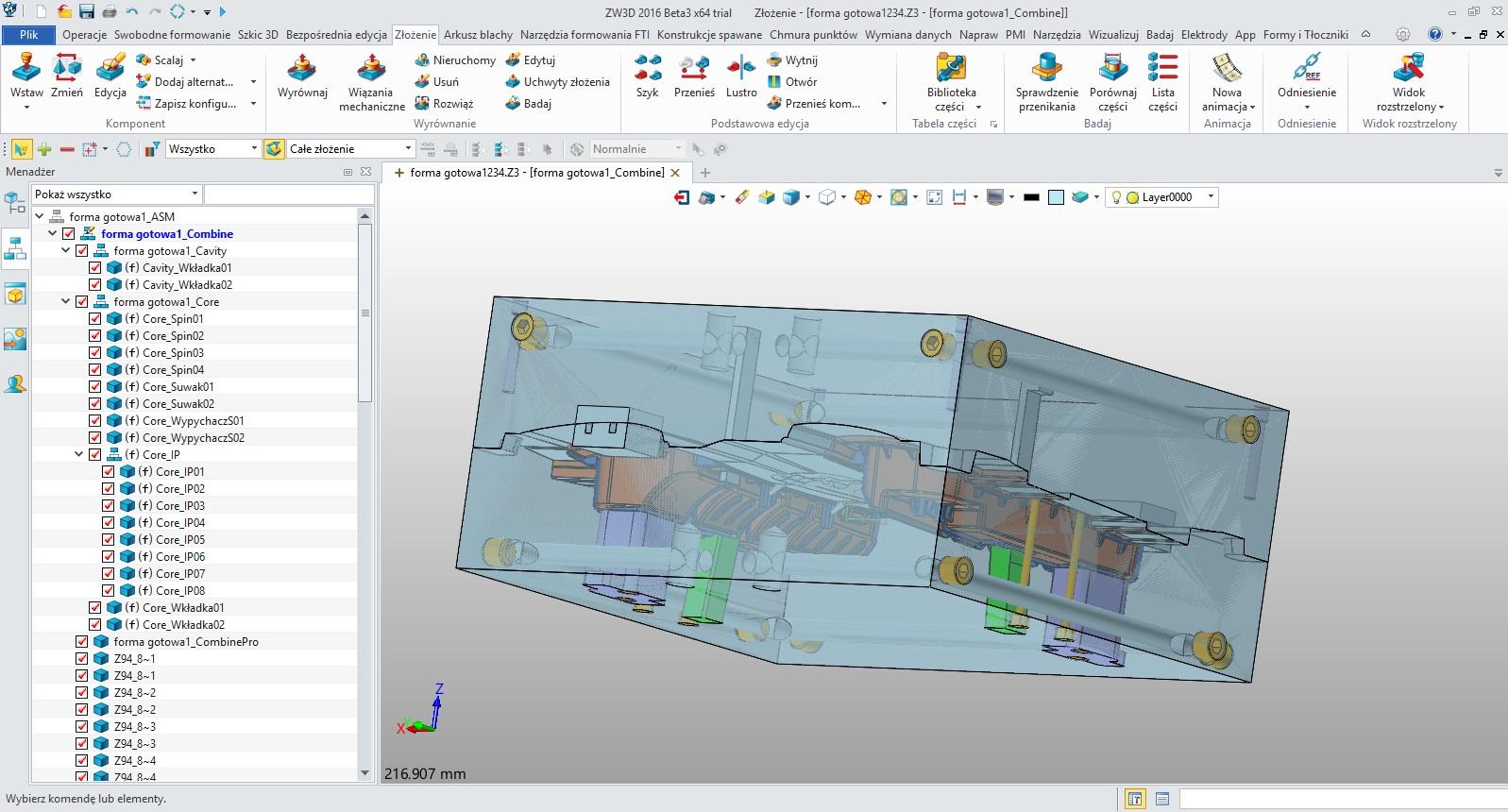 ZW3D 2016 projekt 3D CAD CAM