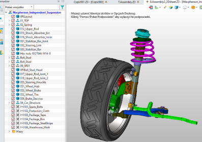 model koło 3d samochodu zrobiony w oprogramowaniu 3D